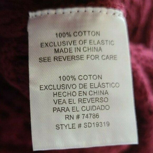 Patrons Of Peace Laurel Sweater Small Garnet Red NWT 100% Cotton Pointelle Knit - Picture 7 of 9